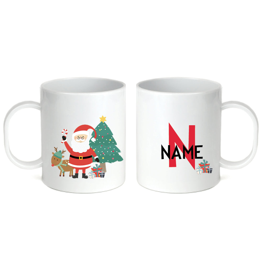 Personalized 11oz kids mug – family Christmas festive design | myartworkplate.com