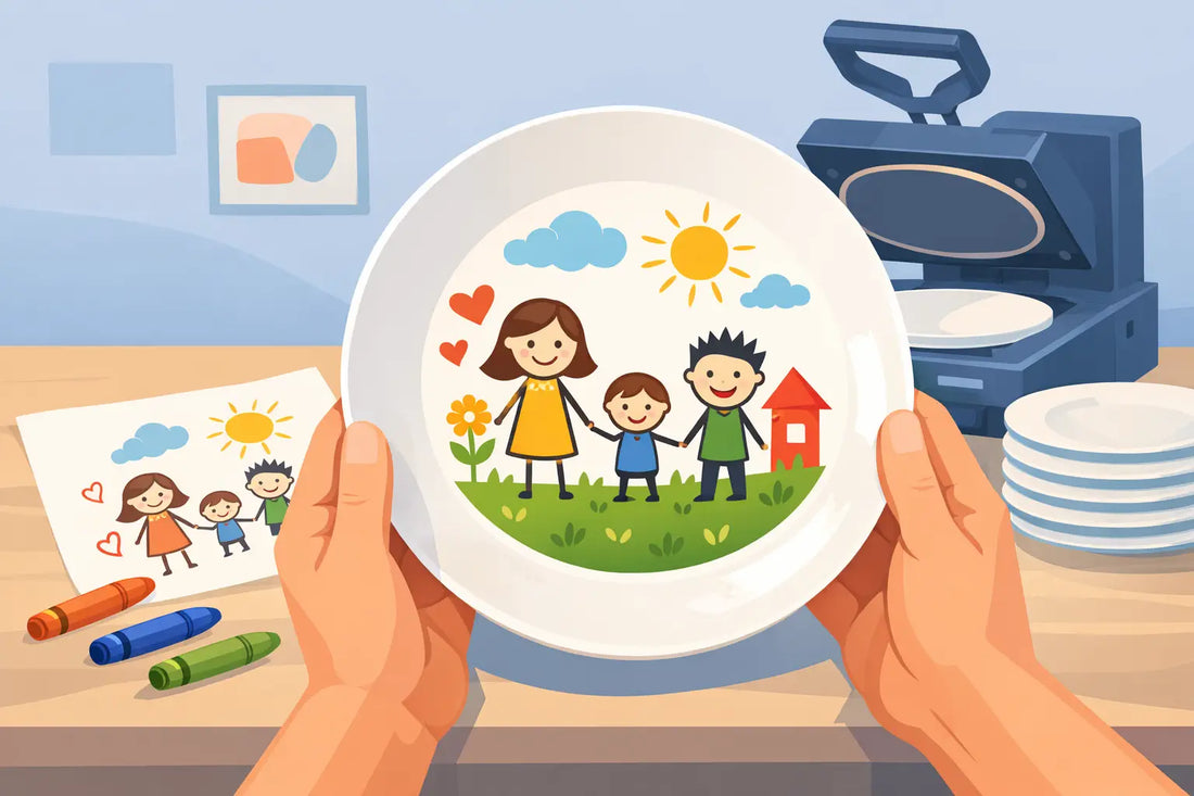 Can Kids Drawings Be Printed on Plates? Yes.