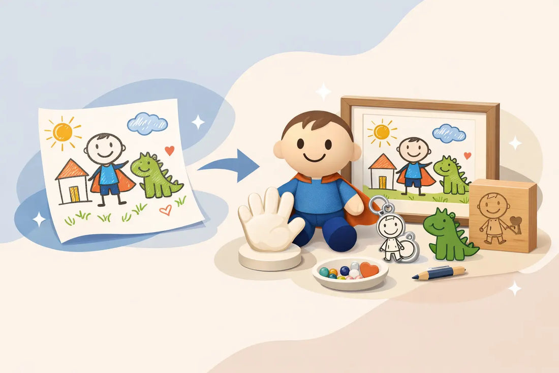 How to Turn Kids Drawings Into Keepsakes