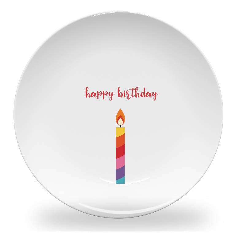 Personalized kids plate – birthday candles personalised design | myartworkplate.com – size guide