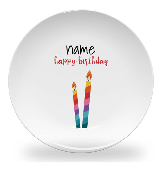 plate - my design - birthday candles
