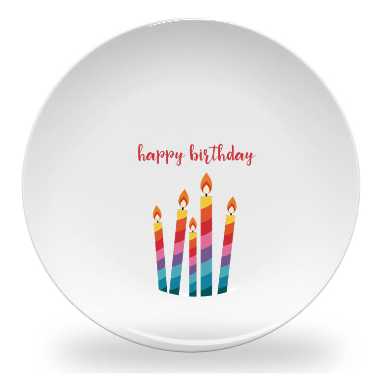 Personalized kids plate – birthday candles personalised design | myartworkplate.com – name example