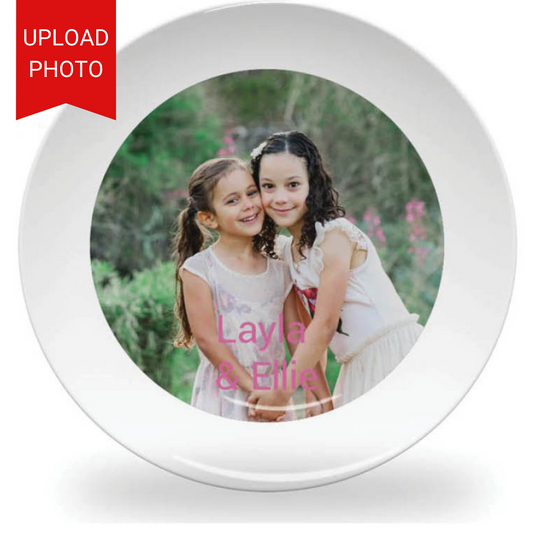 Personalized kids plate – custom photo upload design | myartworkplate.com