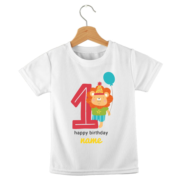 short sleeve t-shirt jungle birthday animals