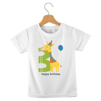 short sleeve t-shirt jungle birthday animals