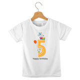 short sleeve t-shirt jungle birthday animals