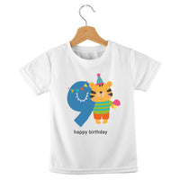 short sleeve t-shirt jungle birthday animals