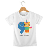 short sleeve t-shirt jungle birthday animals