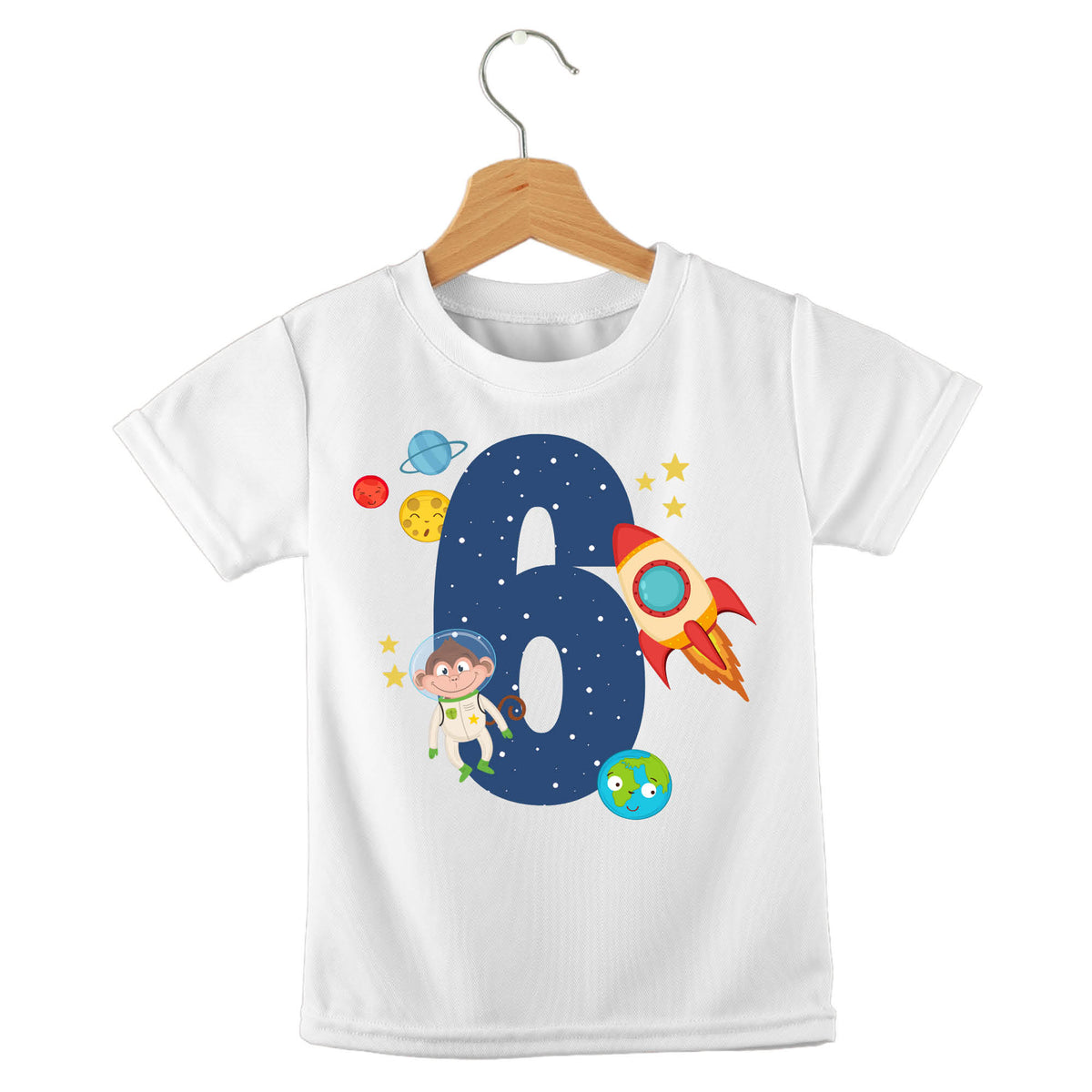 Personalized kids birthday t-shirt – space birthday personalised design | myartworkplate.com – colour options