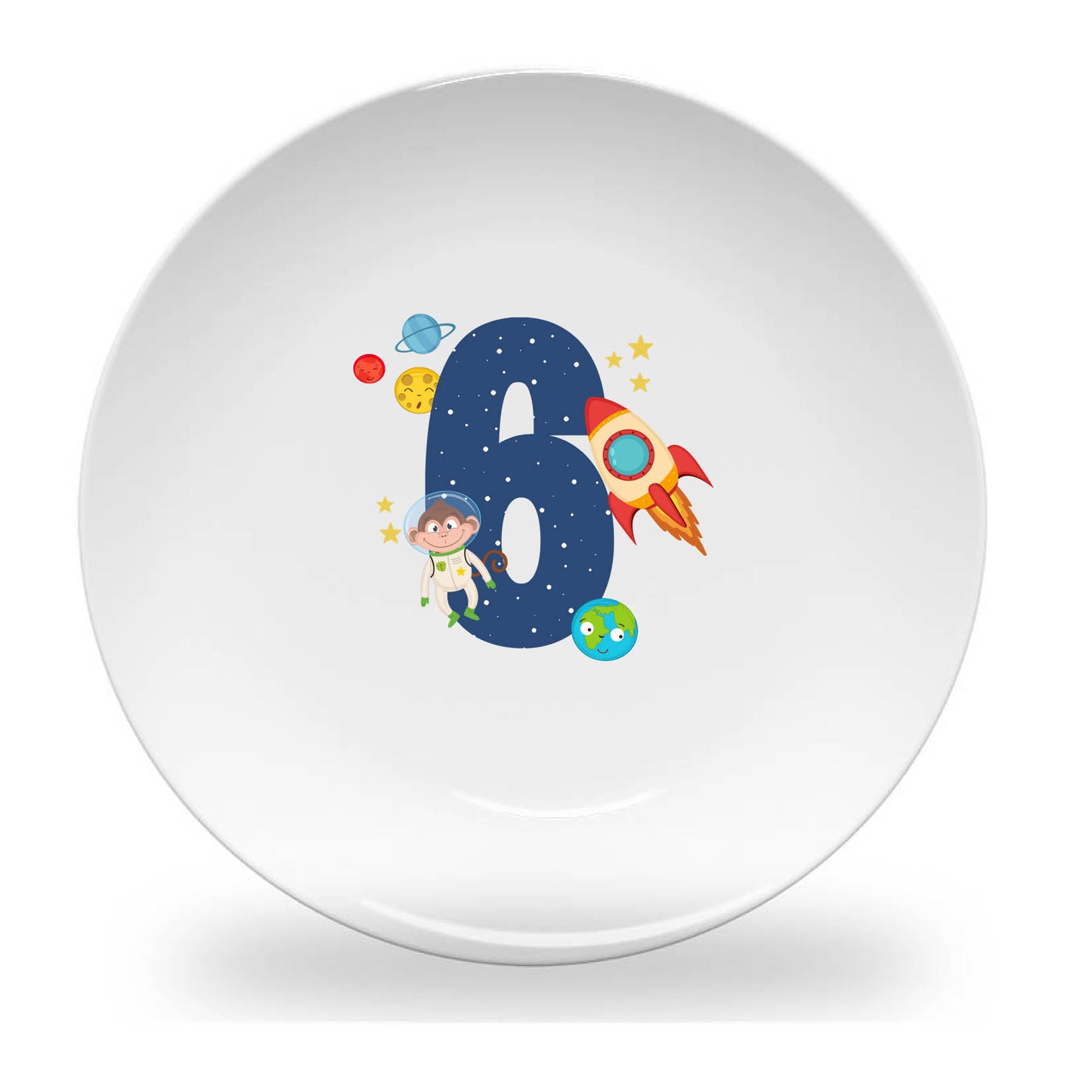 Personalized kids plate – personalised birthday numbers design | myartworkplate.com – name example