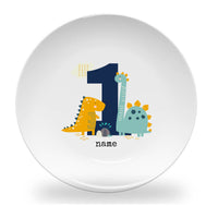 plate - my design - Birthday Numbers Boy - Dino