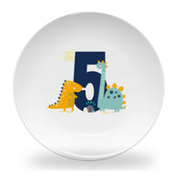 plate - my design - Birthday Numbers Boy - Dino