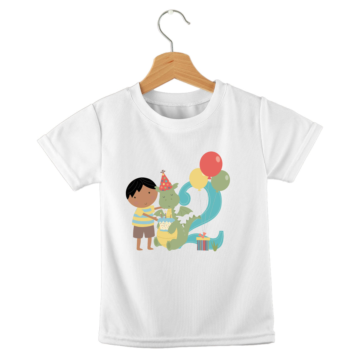 Personalized kids birthday t-shirt – birthday boy numbers design | myartworkplate.com – detail close-up