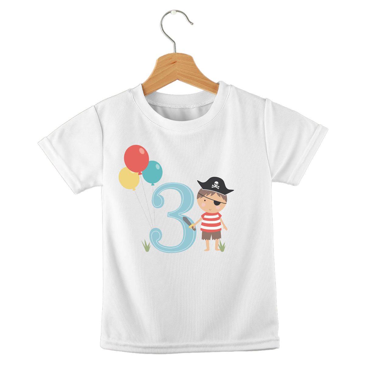 Personalized kids birthday t-shirt – birthday boy numbers design | myartworkplate.com – side angle