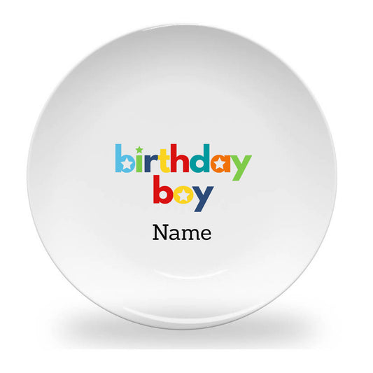 Personalized kids plate – personalised birthday boy design | myartworkplate.com