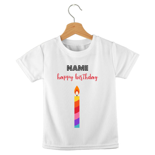 Personalized kids birthday t-shirt – birthday candles design | myartworkplate.com