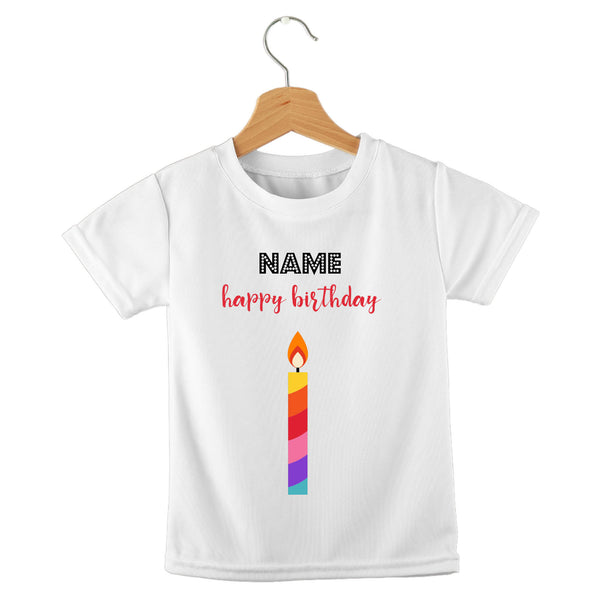 short sleeve t-shirt birthday candles