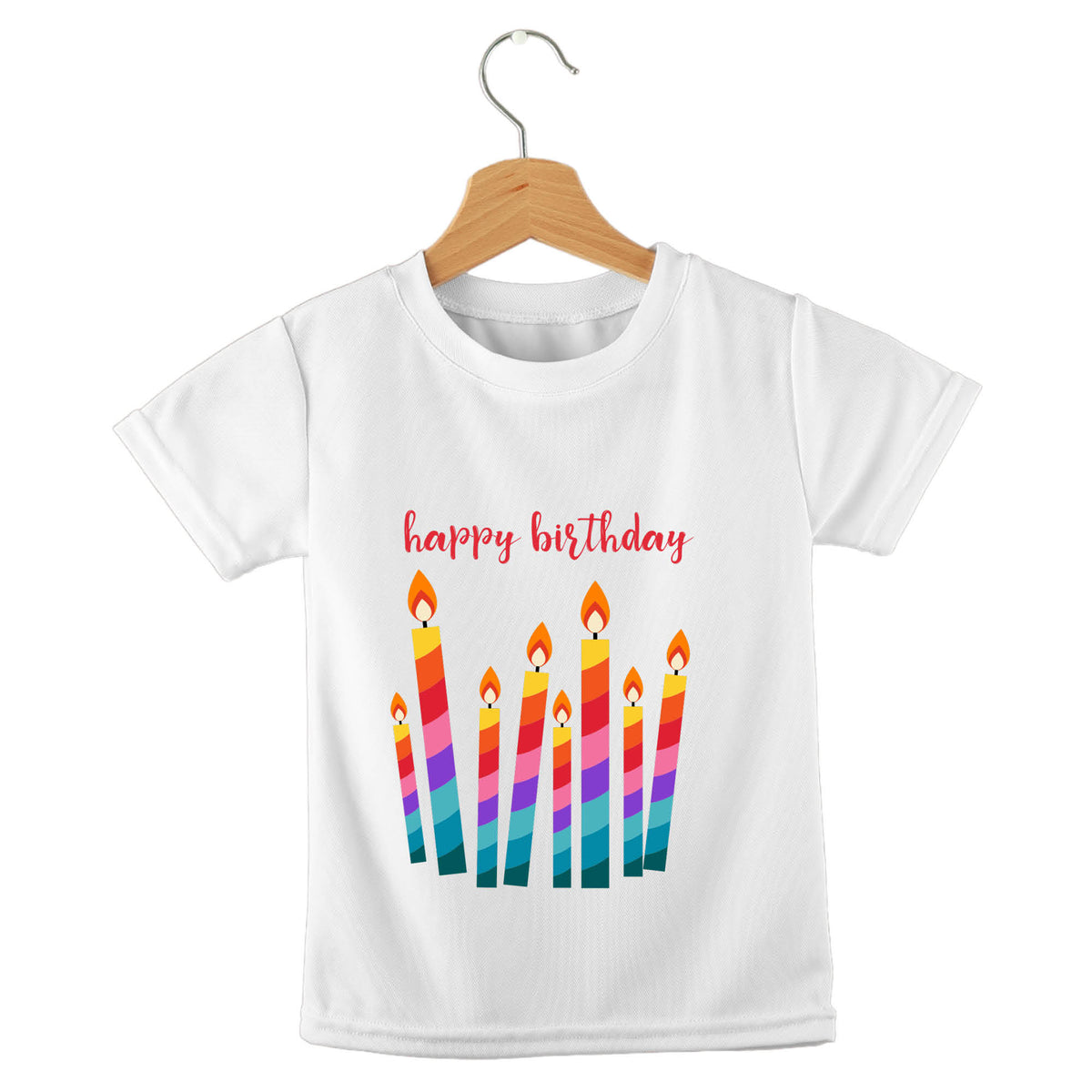 Personalized kids birthday t-shirt – birthday candles design | myartworkplate.com – full set