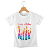 short sleeve t-shirt birthday candles