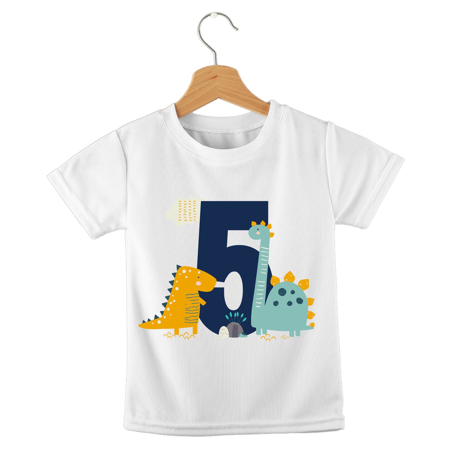 Personalized kids birthday t-shirt – dinosaur birthday boy design | myartworkplate.com – size guide