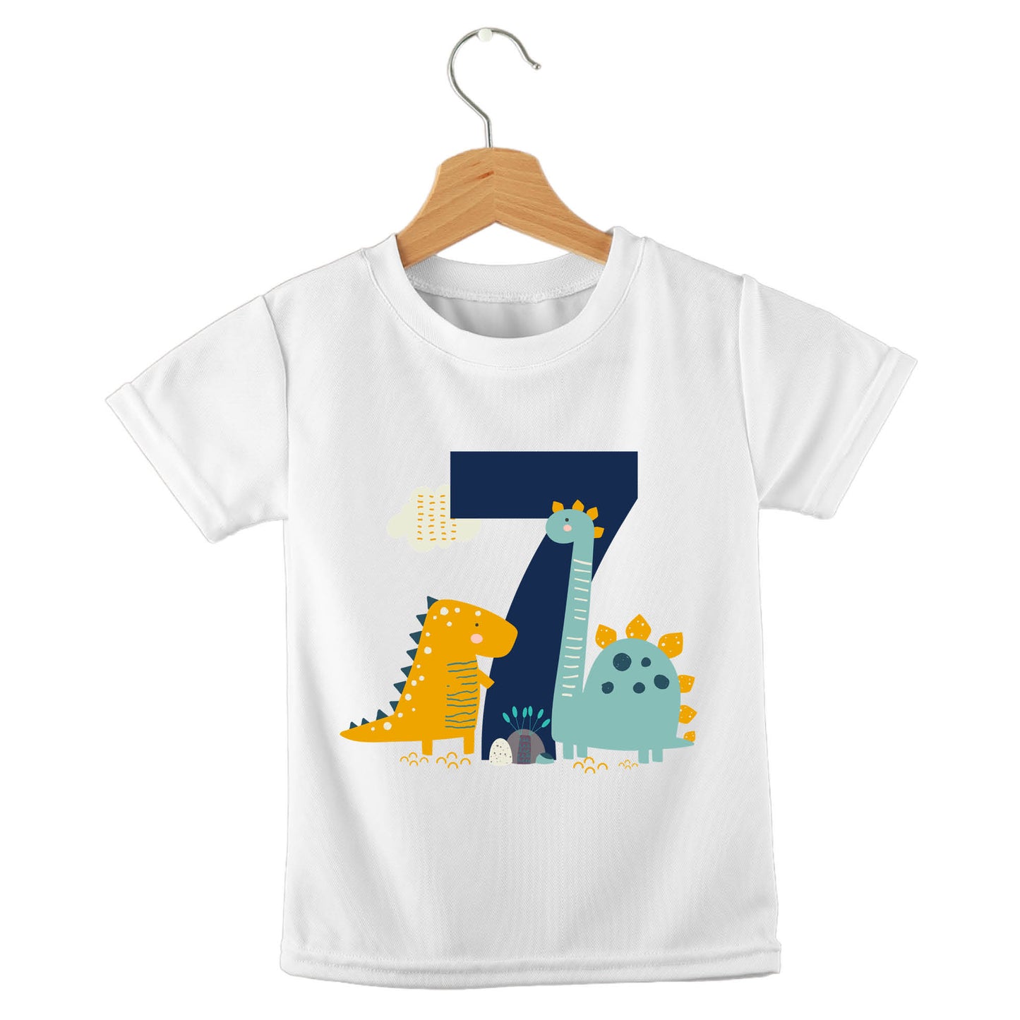 Personalized kids birthday t-shirt – dinosaur birthday boy design | myartworkplate.com – back view