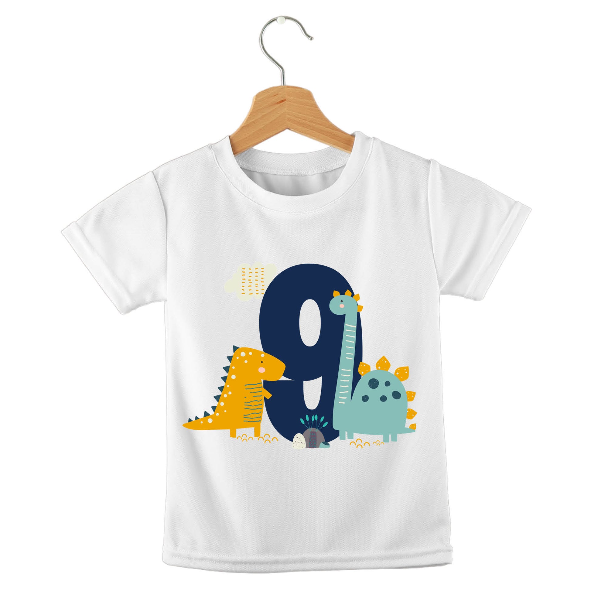 Personalized kids birthday t-shirt – dinosaur birthday boy design | myartworkplate.com – name example