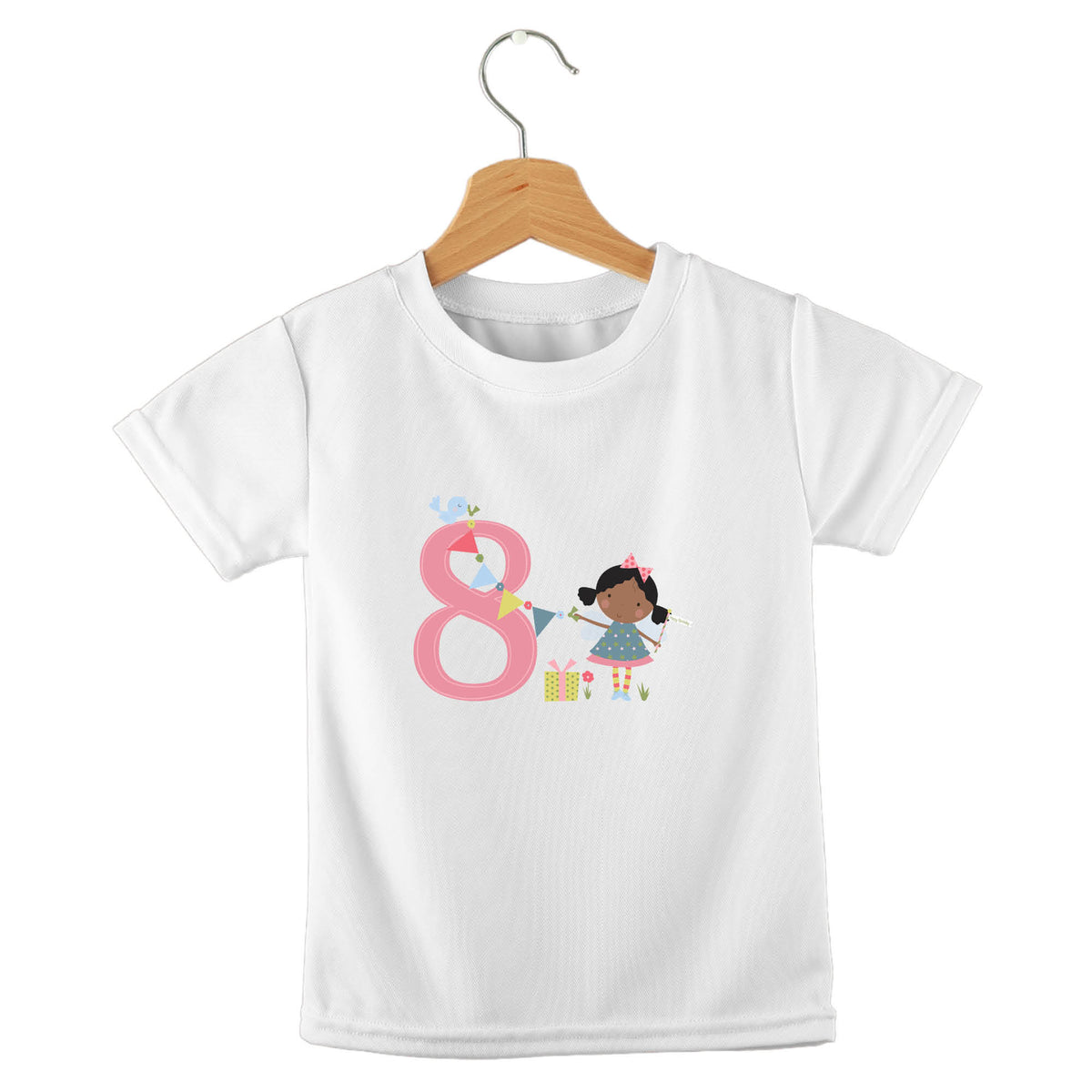 Personalized kids birthday t-shirt – birthday girl numbers design | myartworkplate.com – full set
