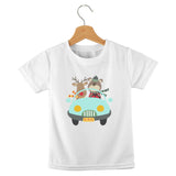 short sleeve t-shirt christmas cars