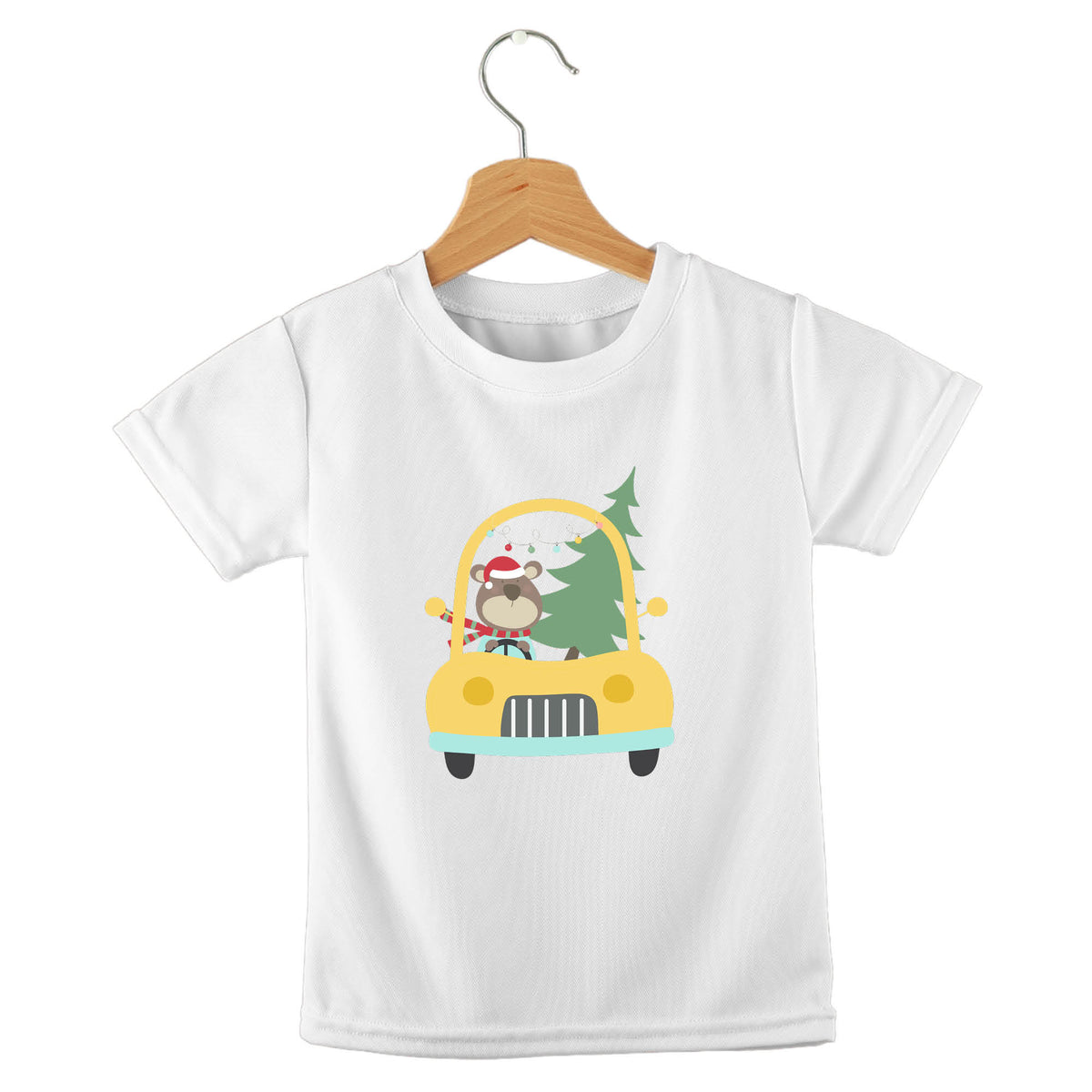 Personalized kids birthday t-shirt – Christmas cars festive design | myartworkplate.com – lifestyle shot