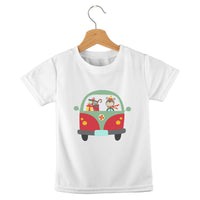 short sleeve t-shirt christmas cars
