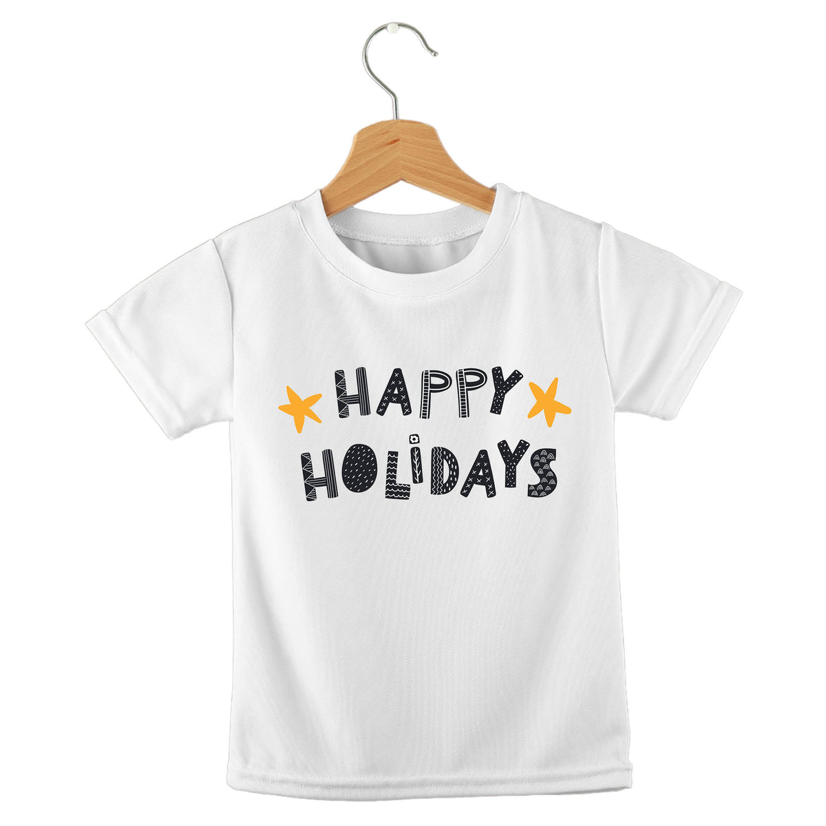 Personalized kids birthday t-shirt – Christmas quotes festive design | myartworkplate.com – detail close-up