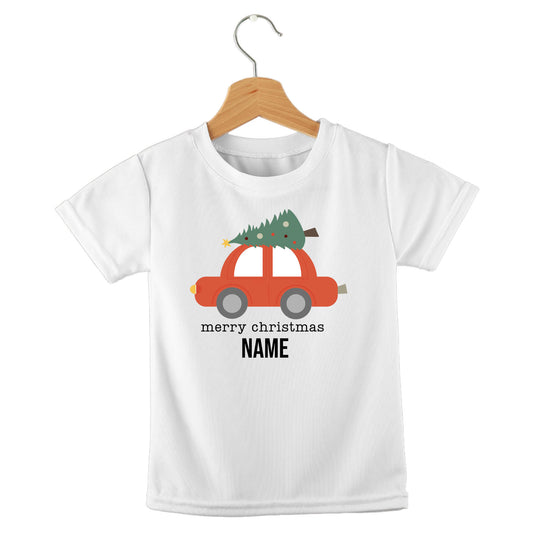 Personalized kids birthday t-shirt – Christmas tree festive design | myartworkplate.com
