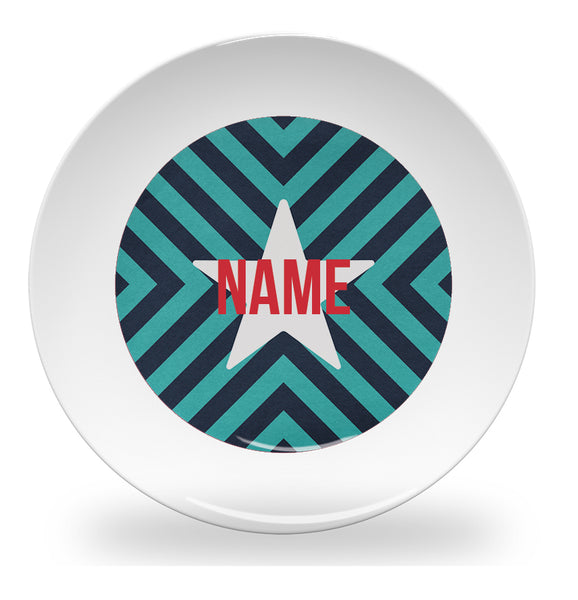 plate - my design - crisscross star