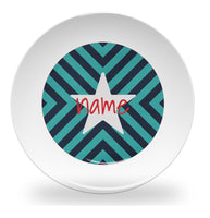 plate - my design - crisscross star