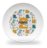 plate - my design - Dino Alphabet