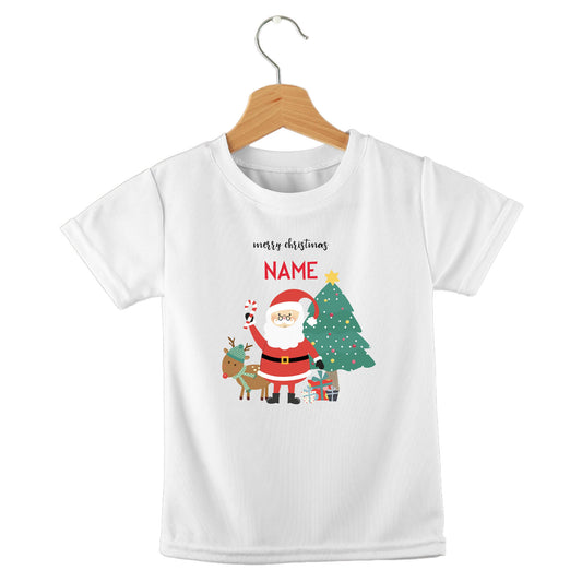 Personalized kids birthday t-shirt – Christmas Santa design | myartworkplate.com