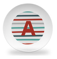 plate - my design - pinstripe alphabet