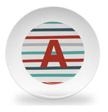 plate - my design - pinstripe alphabet