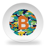 plate - my design - alphabet color camouflage