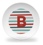 plate - my design - pinstripe alphabet
