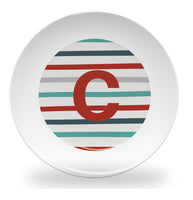 plate - my design - pinstripe alphabet