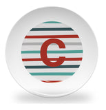 plate - my design - pinstripe alphabet