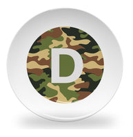 plate - my design - alphabet green camouflage