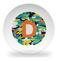 plate - my design - alphabet color camouflage