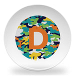plate - my design - alphabet color camouflage
