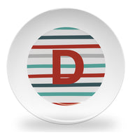plate - my design - pinstripe alphabet