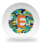 plate - my design - alphabet color camouflage
