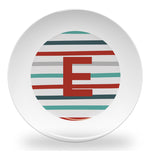 plate - my design - pinstripe alphabet