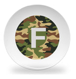 plate - my design - alphabet green camouflage
