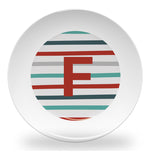 plate - my design - pinstripe alphabet